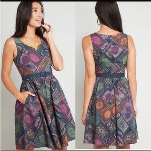 Modcloth Multicolor To Thrill A Mockingbird Dress